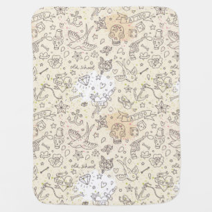 Tattoo concept pattern receiving blanket