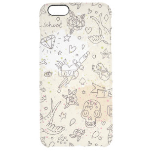 Tattoo concept pattern clear iPhone 6 plus case