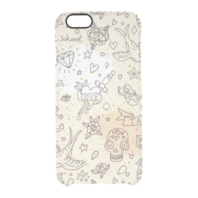 Tattoo concept pattern uncommon iPhone case (Back)
