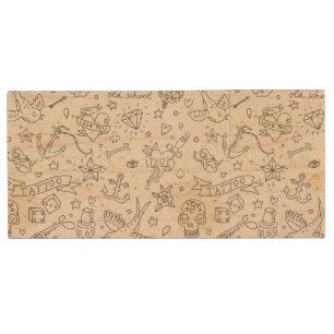Tattoo concept pattern wood USB flash drive