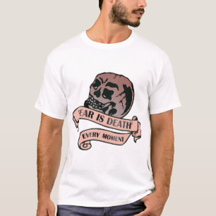tattoo crane tete de mort fear is death every mome T-Shirt