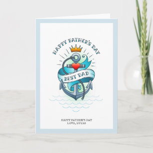 Tattoo Dad Anchor   Father's Day Card
