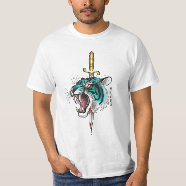 Tattoo dagger, custom T-shitt T-Shirt (Front)