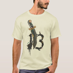 Tattoo dague number 13 knife old school dagger T-Shirt