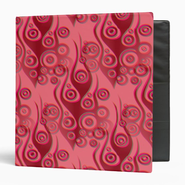 Tattoo flames & circles pattern + your backgr. 3 ring binder (Front/Inside)