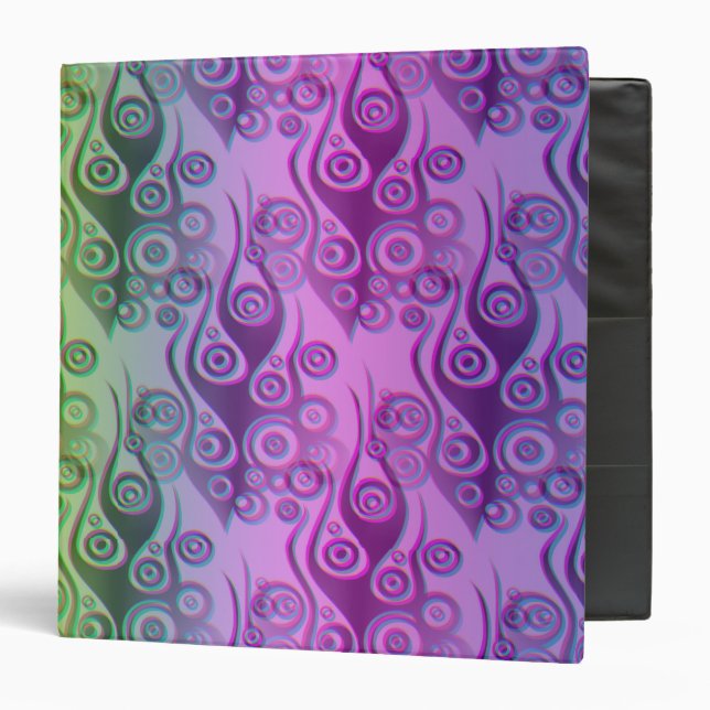 Tattoo flames & circles pattern + your backgr. binder (Front/Inside)