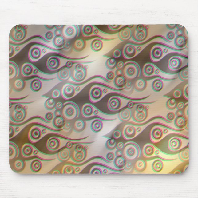 Tattoo flames & circles pattern + your backgr. mouse pad (Front)