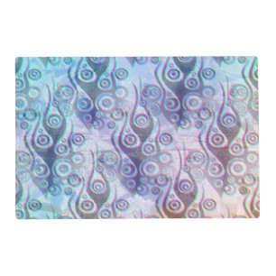 Tattoo flames & circles pattern + your backgr. placemat