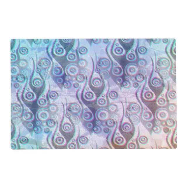 Tattoo flames & circles pattern + your backgr. placemat (Front)
