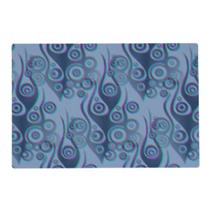 Tattoo flames & circles pattern + your backgr. placemat