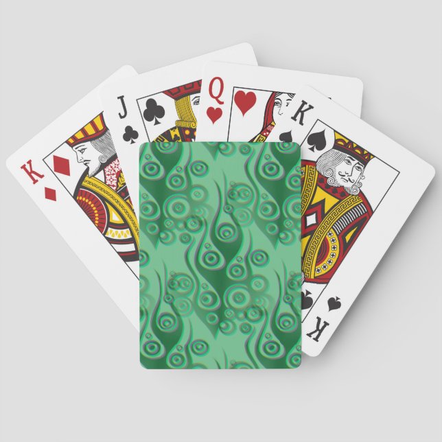 Tattoo flames & circles pattern + your backgr. poker cards (Back)