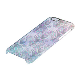 Tattoo flames & circles pattern + your backgr. clear iPhone 6/6S case