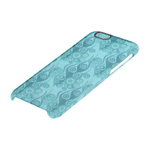 Tattoo flames & circles pattern + your backgr. clear iPhone 6/6S case
