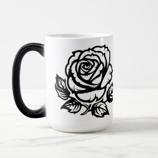 Tattoo Flash Art Rose Flower Color Morph Mug