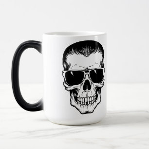 Tattoo Flash Art Skull in Sunglasses Color Morph Mug