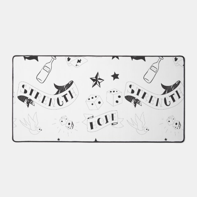 Tattoo Flash Hope Stickers Desk Mat (Front)