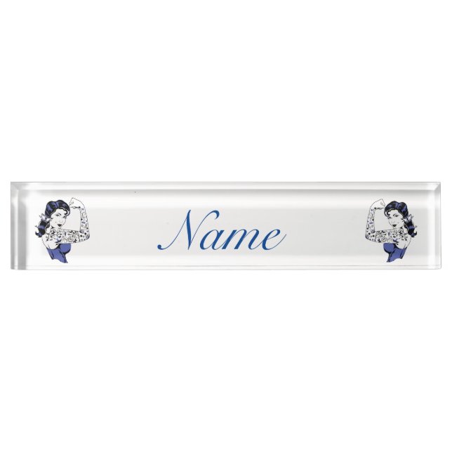 Tattoo Girl Arm Up Thunder_Cove Desk Name Plate (Front)