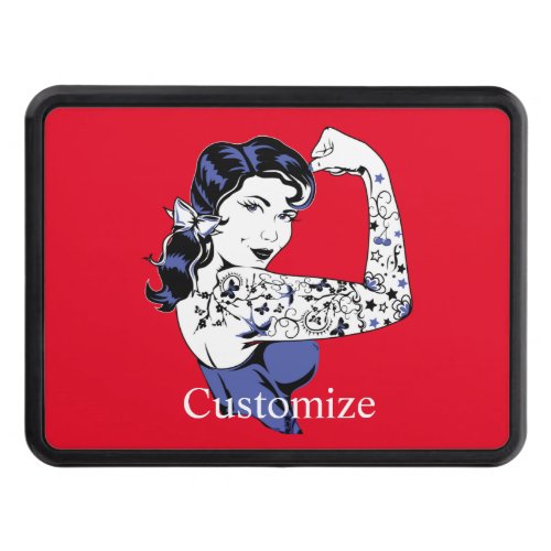 Tattoo Girl Arm Up Thunder_Cove  Hitch Cover