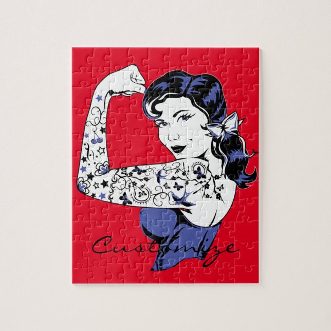 Tattoo Girl Arm Up Thunder_Cove Jigsaw Puzzle (Vertical)
