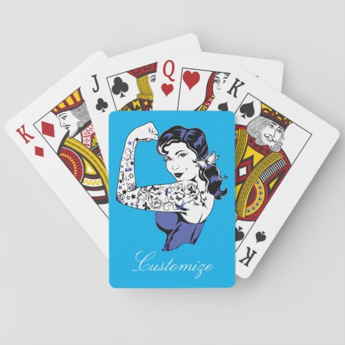 Tattoo Girl Arm Up Thunder_Cove Poker Cards