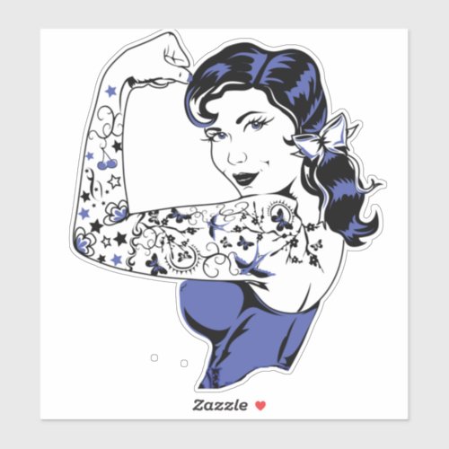 Tattoo Girl Arm Up Thunder_Cove Sticker