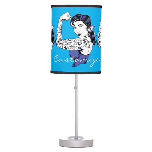 Tattoo Girl Arm Up Thunder_Cove Table Lamp