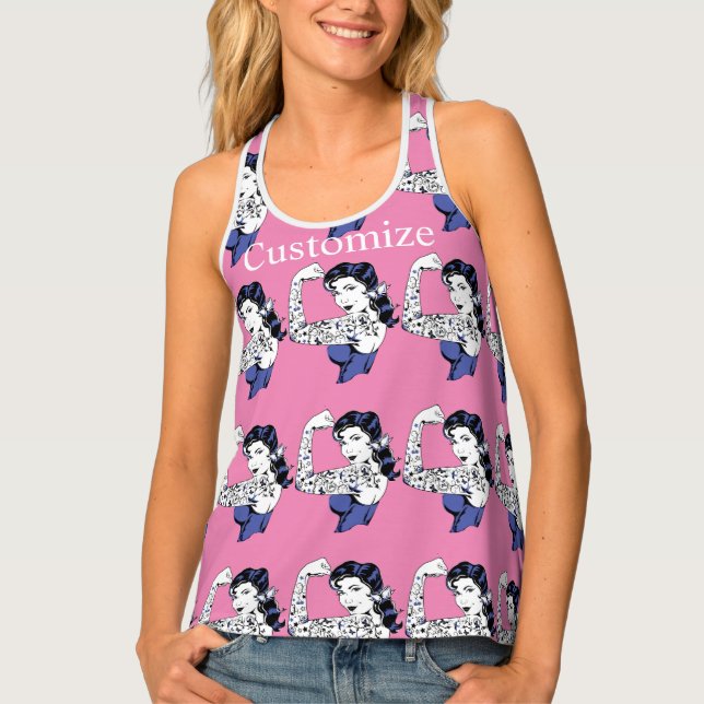 Tattoo Girl Arm Up Thunder_Cove  Tank Top (Front)