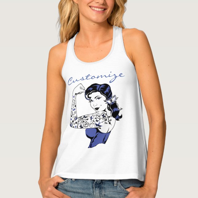 Tattoo Girl Arm Up Thunder_Cove  Tank Top (Front)