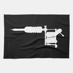 tattoo gun kitchen towel