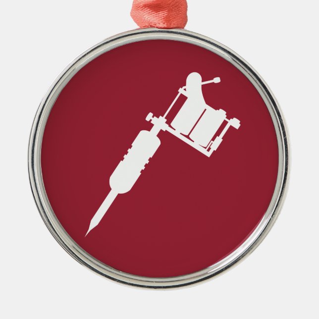 tattoo gun metal ornament (Front)