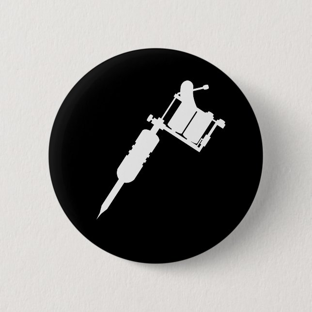 tattoo gun pinback button (Front)