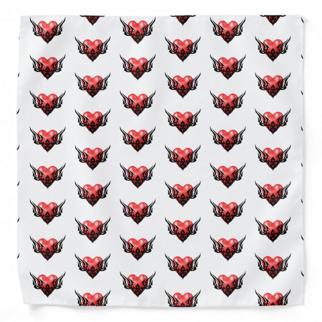 Tattoo Heart Design Bandana (Front)