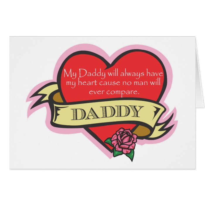 Tattoo Heart Father's Day Card    Daughter