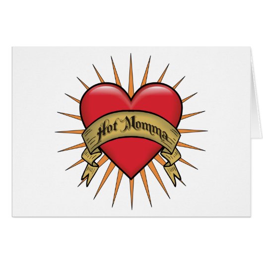 Tattoo Heart Hot Momma Cards (Front Horizontal)
