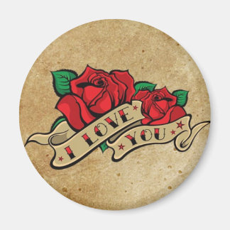Tattoo I Love You Rose Magnet