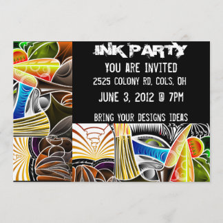 Tattoo Ink party Invitations