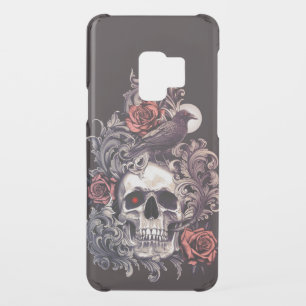 Tattoo inspired Skull Crow and Roses Uncommon Samsung Galaxy S9 Case