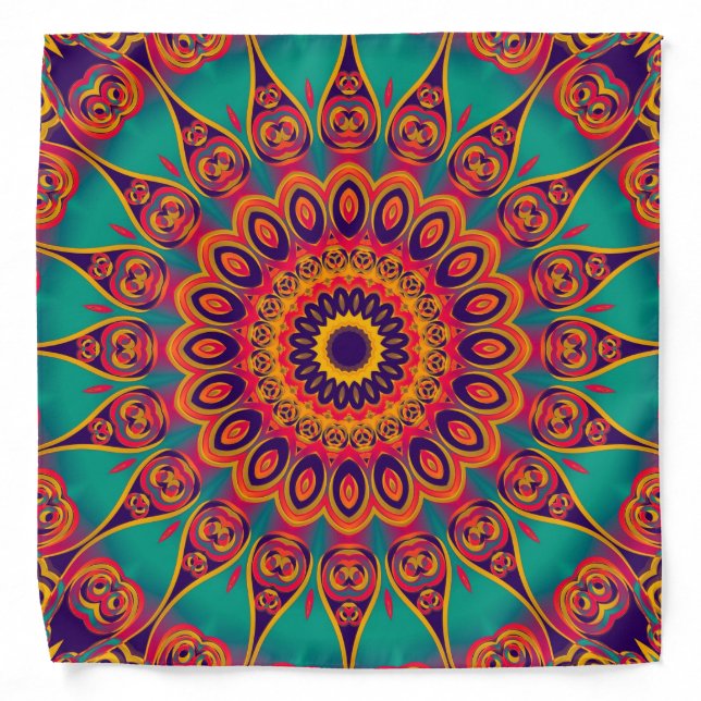 Tattoo Kaleidoscope Fractal Bandana (Front)