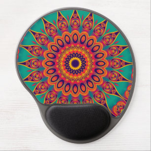Tattoo Kaleidoscope Fractal Gel Mouse Pad