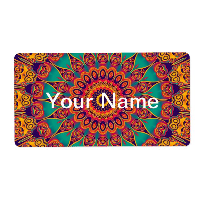 Tattoo Kaleidoscope Fractal Label (Front)