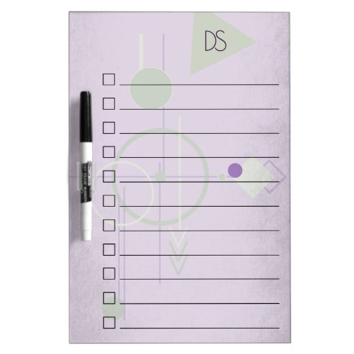Tattoo Linework  Bohemian Purple Green Checklist Dry Erase Board