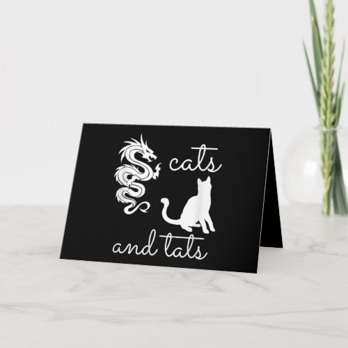 Tattoo Lover Gifts Cats And Tats Dragon Kitten Card