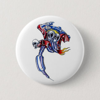 tattoo machine skull pinback button
