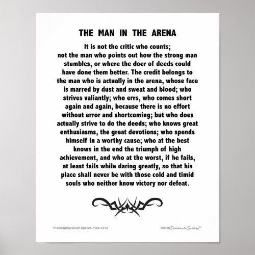 Tattoo Man In The Arena Poster