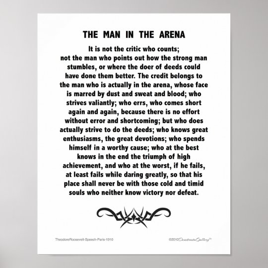 Tattoo Man In The Arena Poster