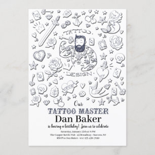 Tattoo Master Birthday Invitation
