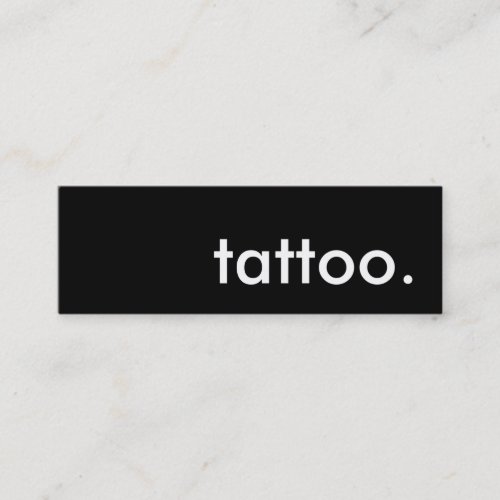 tattoo. business cards