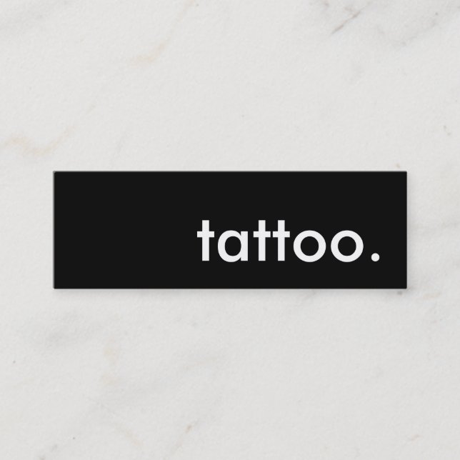 tattoo. mini business card (Front)