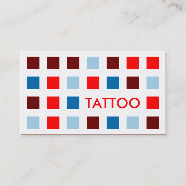 TATTOO (mod squares) Business Card (Front)