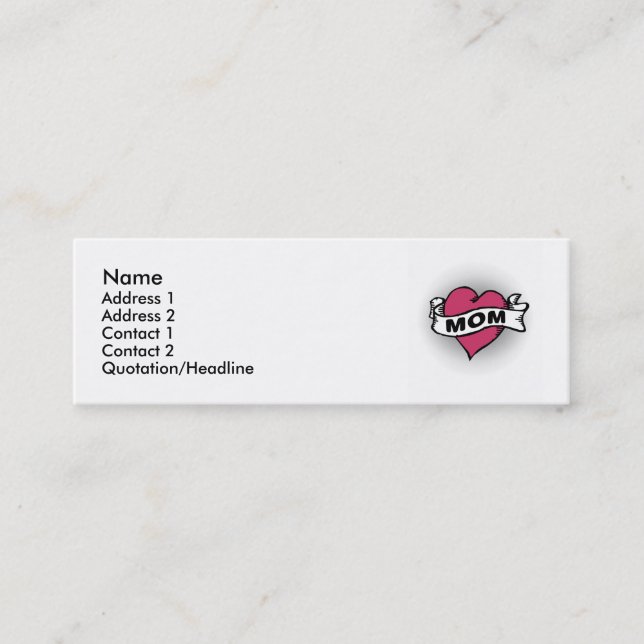 Tattoo Mom Business Card (Front)